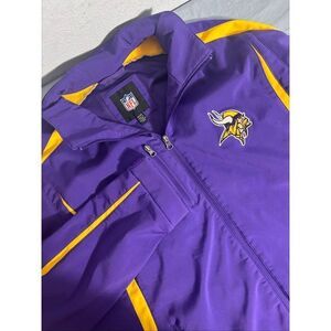Official NFL Minnesota Vikings Full Zip Jacket Purple Size XL